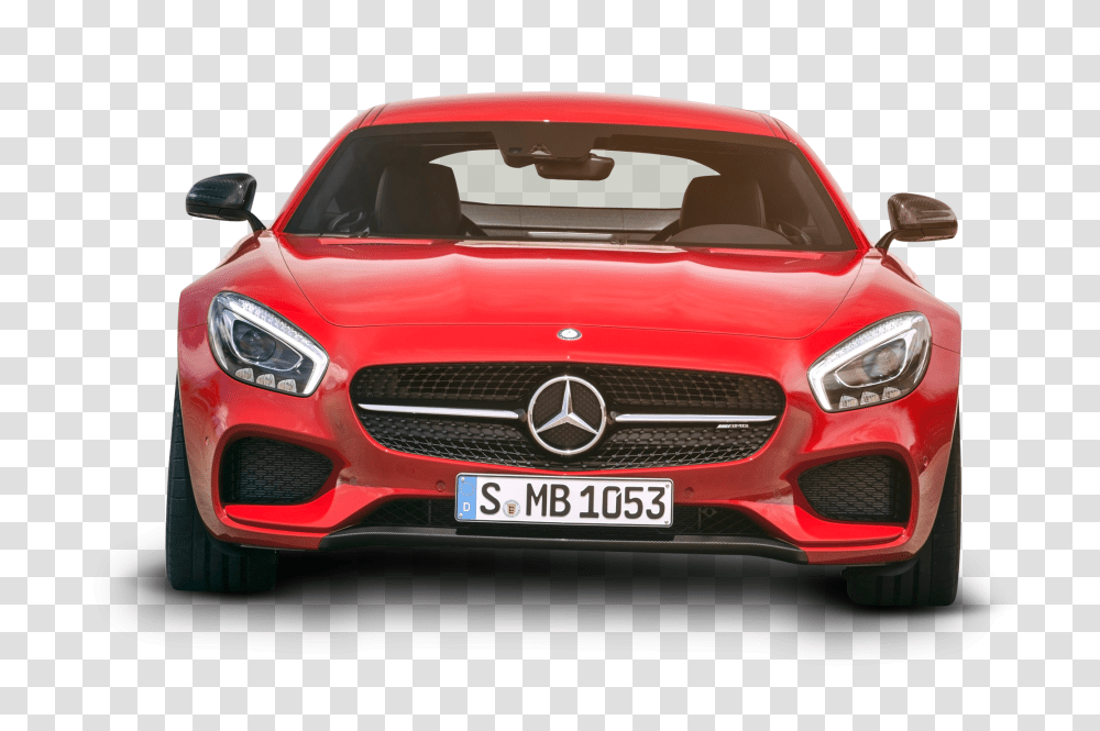 Mercedes AMG GT Red Car Front Image, Vehicle, Transportation, Sports Car, Coupe Transparent Png