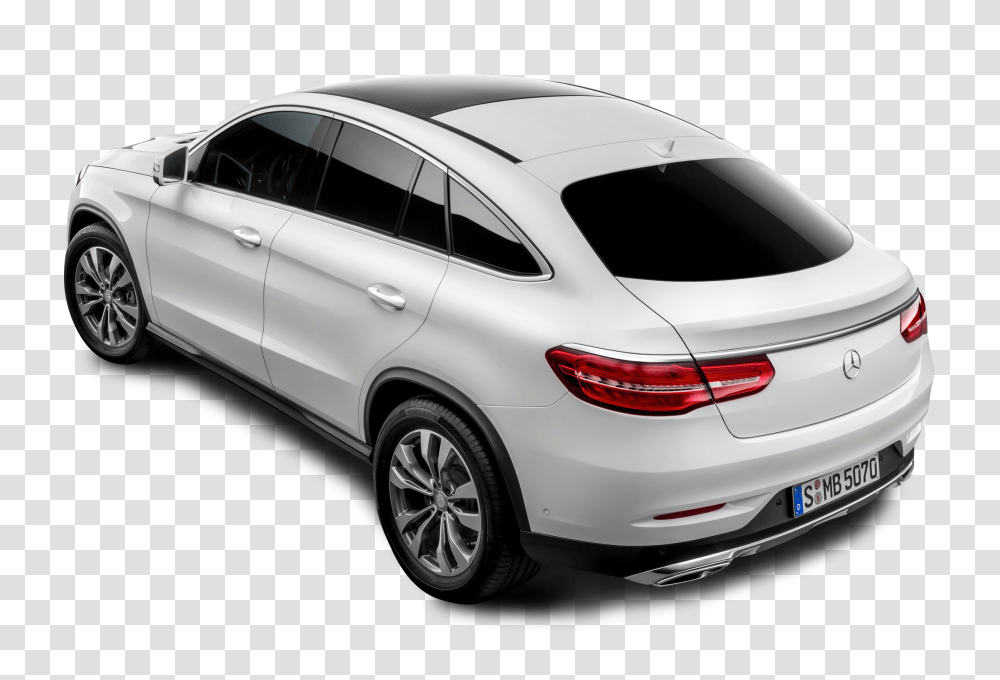Mercedes Benz Back View White Car Image, Vehicle, Transportation, Automobile, Wheel Transparent Png