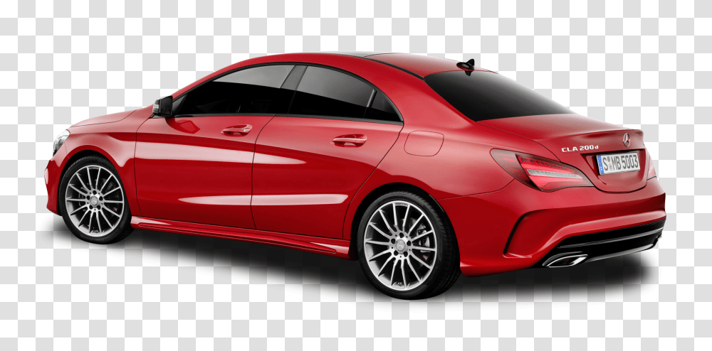 Mercedes Benz CLA Red Car Image, Vehicle, Transportation, Automobile, Tire Transparent Png