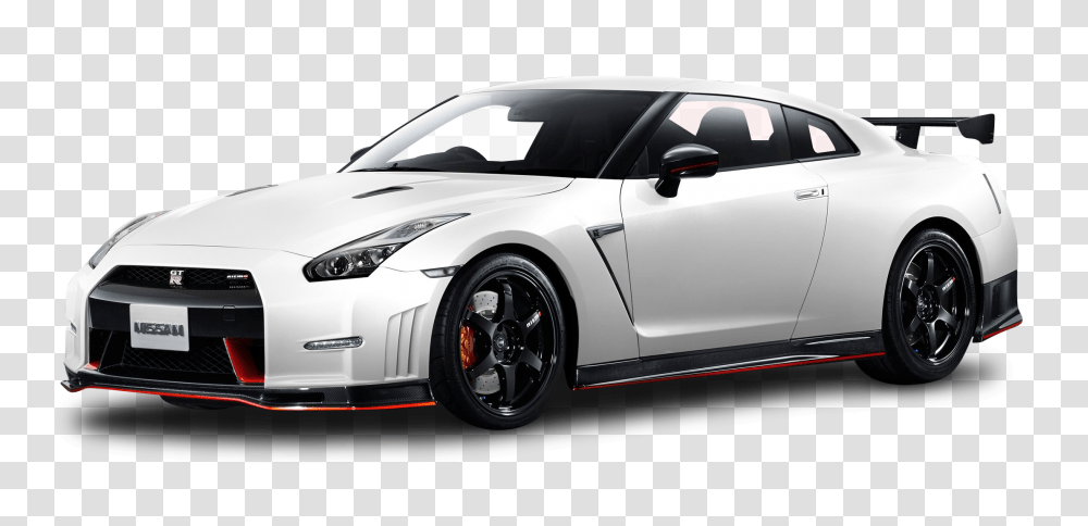 Nissan GT R NISMO White Car Image, Sedan, Vehicle, Transportation, Tire Transparent Png