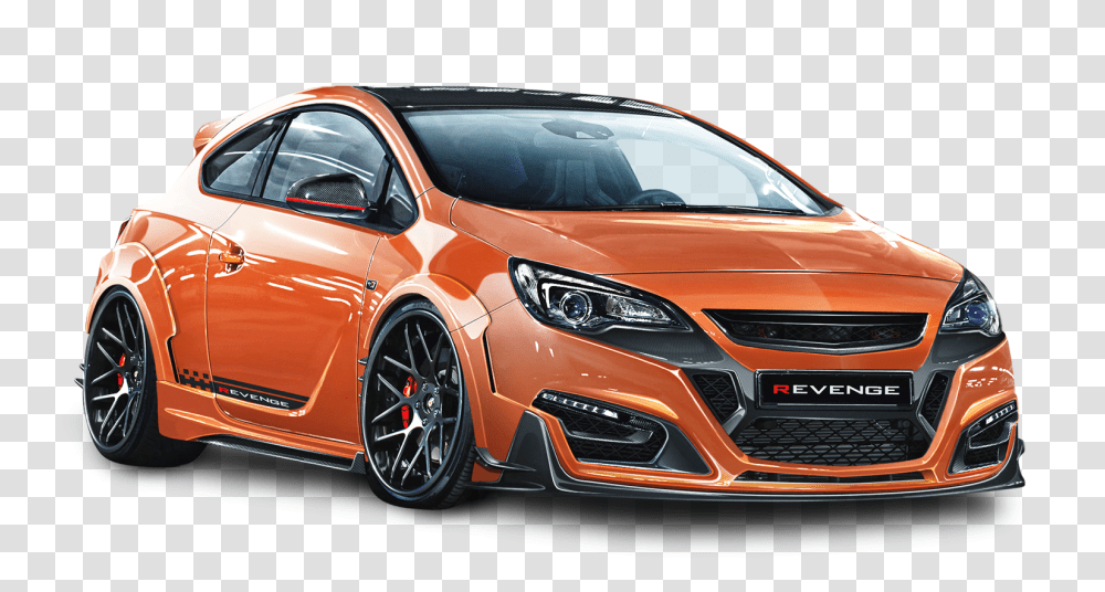 Opel Astra GTC Revenge Orange Car Image, Vehicle, Transportation, Wheel, Machine Transparent Png