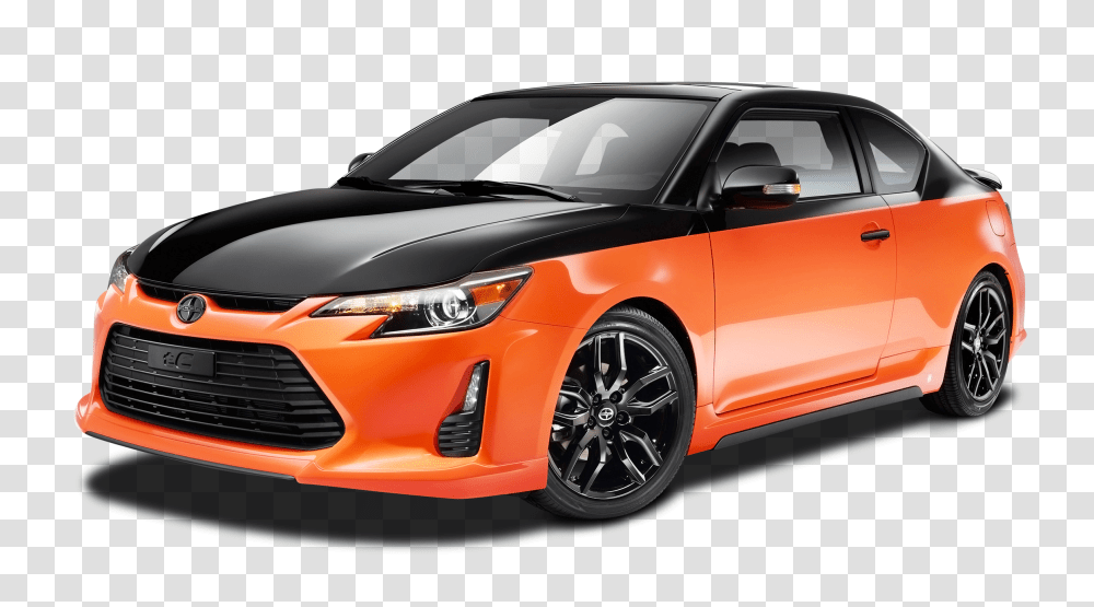 Orange And Black Scion TC Sports Car Image, Sedan, Vehicle, Transportation, Tire Transparent Png