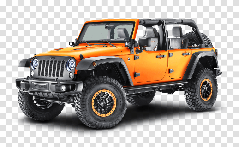 Orange Jeep Wrangler Car Image, Vehicle, Transportation, Automobile, Pickup Truck Transparent Png
