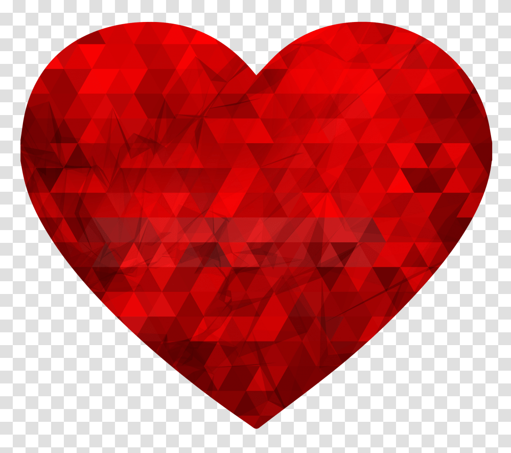 Polygonal Heart Image, Rug, Diamond Transparent Png