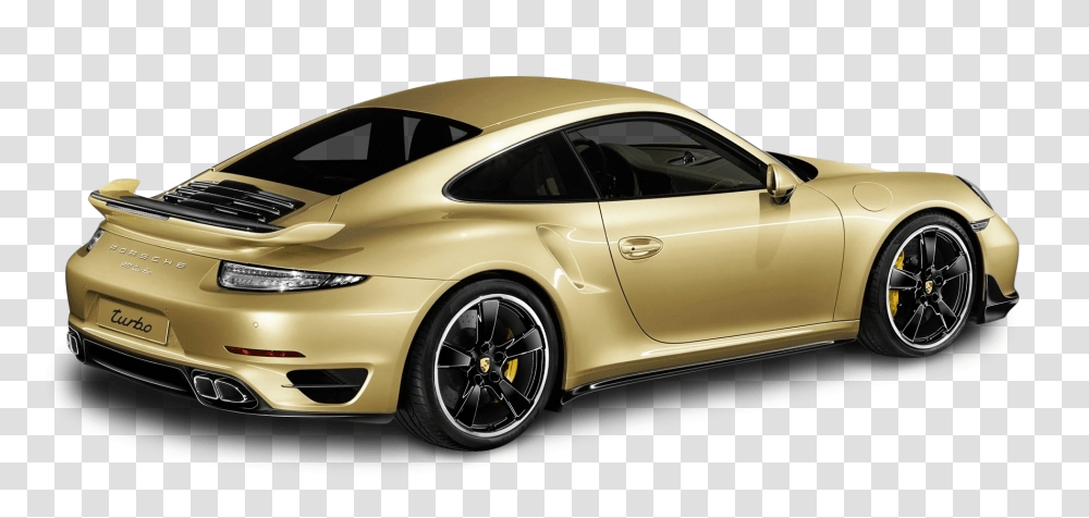 Porsche 911 Turbo Aerokit Gold Car Image, Wheel, Machine, Vehicle, Transportation Transparent Png