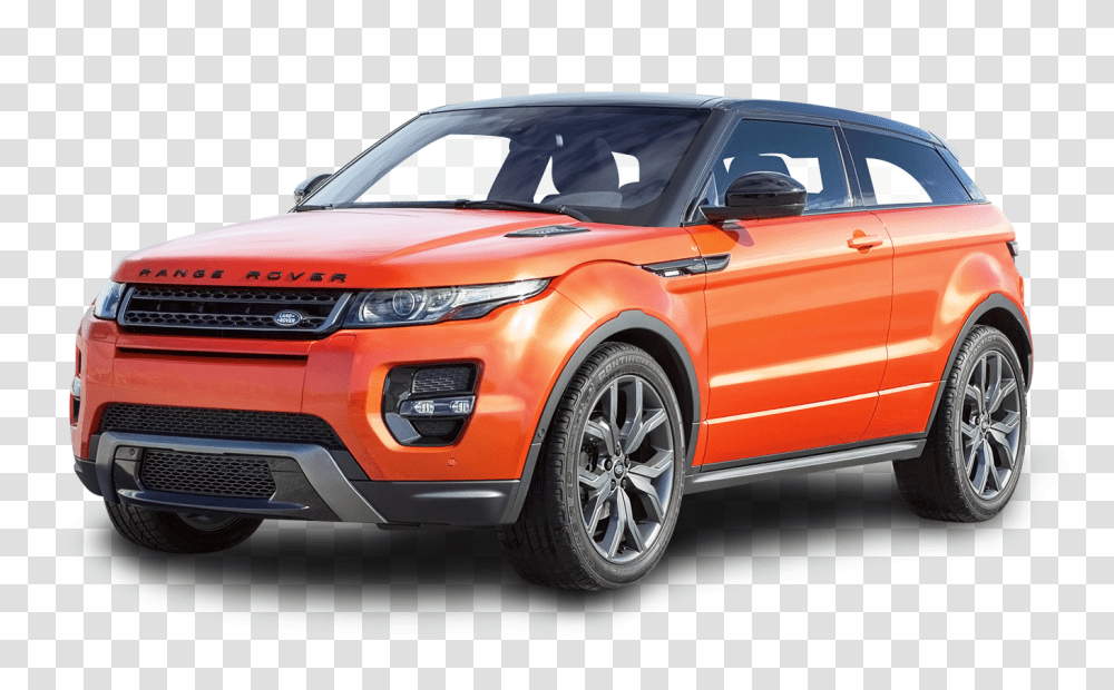 Range Rover Evoque Orange Car Image, Vehicle, Transportation, Wheel, Machine Transparent Png