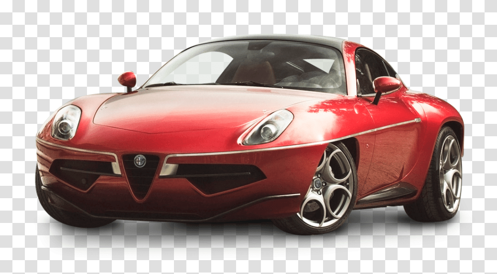 Red Alfa Romeo Disco Volante Car Image, Vehicle, Transportation, Sports Car, Sedan Transparent Png
