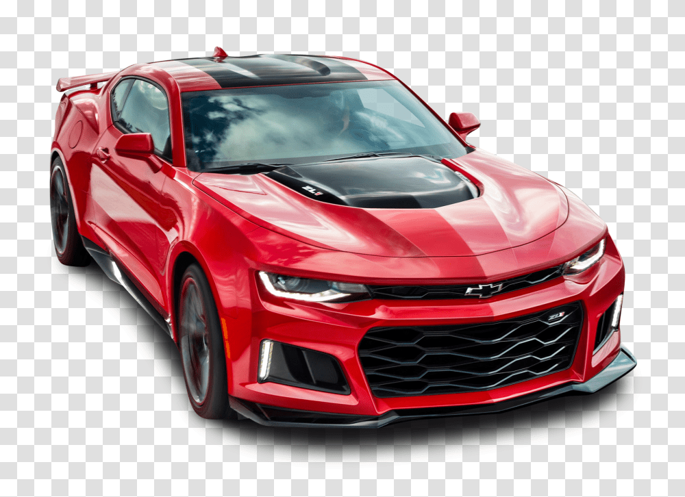 Red Chevrolet Camaro ZL1 Front Side Car Image, Sports Car, Vehicle, Transportation, Automobile Transparent Png