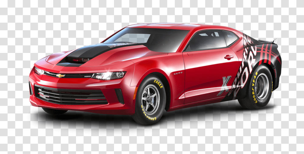 Red Chevrolet Copo Camaro Car Image, Tire, Vehicle, Transportation, Automobile Transparent Png