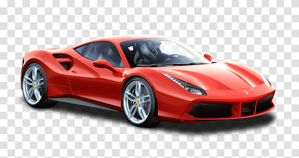 Red Ferrari 488 GTB Car Image, Vehicle, Transportation, Automobile, Sports Car Transparent Png