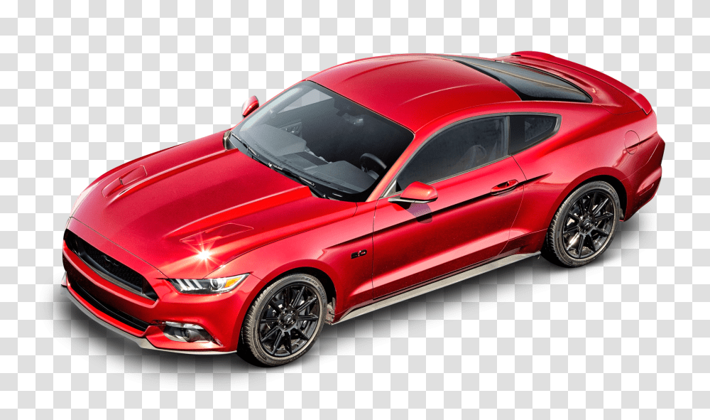 Red Ford Mustang GT Car Image, Sports Car, Vehicle, Transportation, Automobile Transparent Png