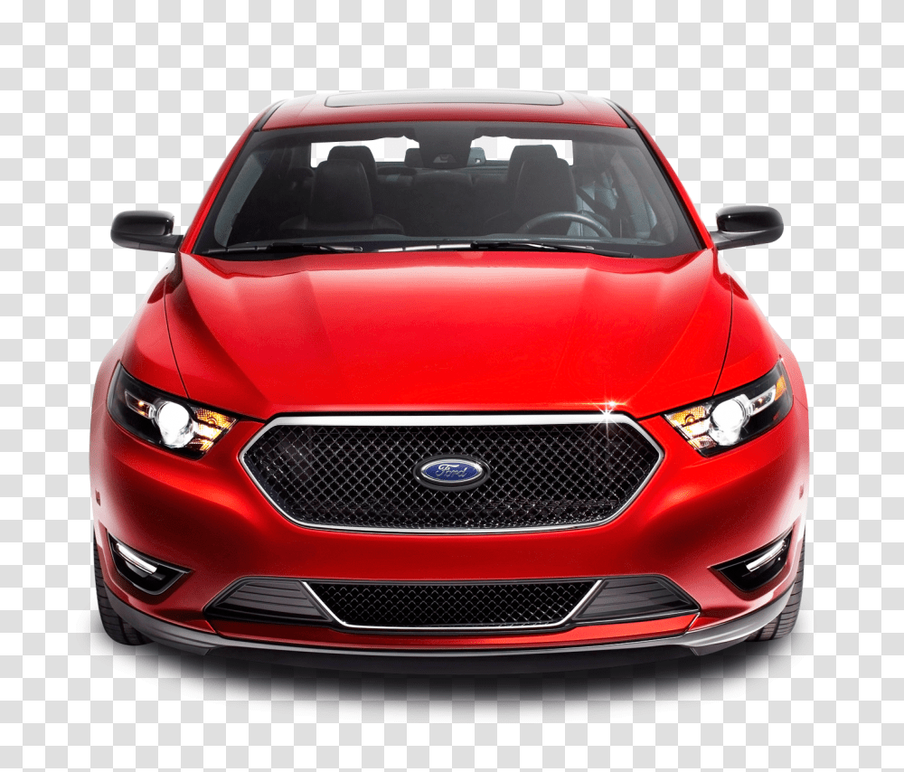 Red Ford Taurus Front Car Image, Vehicle, Transportation, Automobile, Windshield Transparent Png