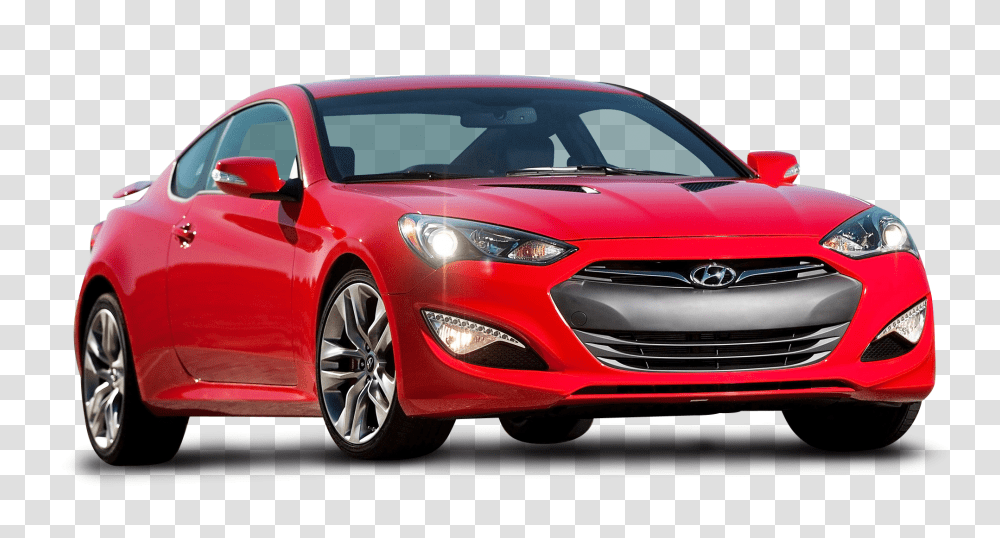 Red Hyundai Genesis Car Image, Vehicle, Transportation, Wheel, Machine Transparent Png