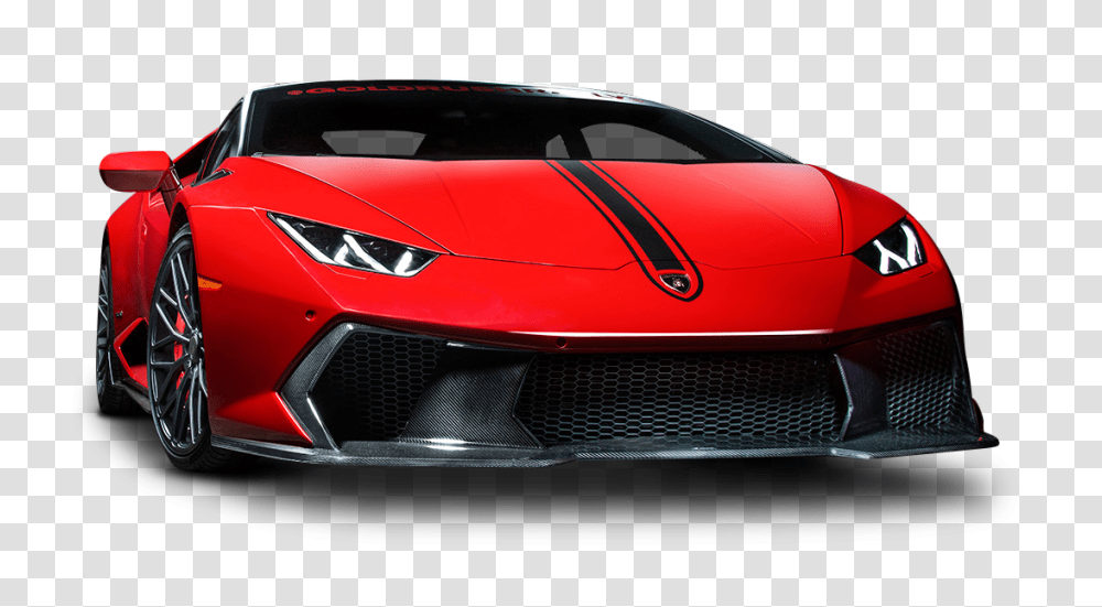 Red Lamborghini Huracan Car Image, Vehicle, Transportation, Tire, Wheel Transparent Png