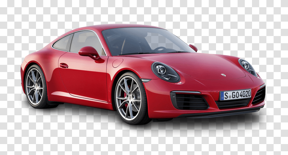 Red Porsche 911 Carrera Car Image, Vehicle, Transportation, Tire, Spoke Transparent Png