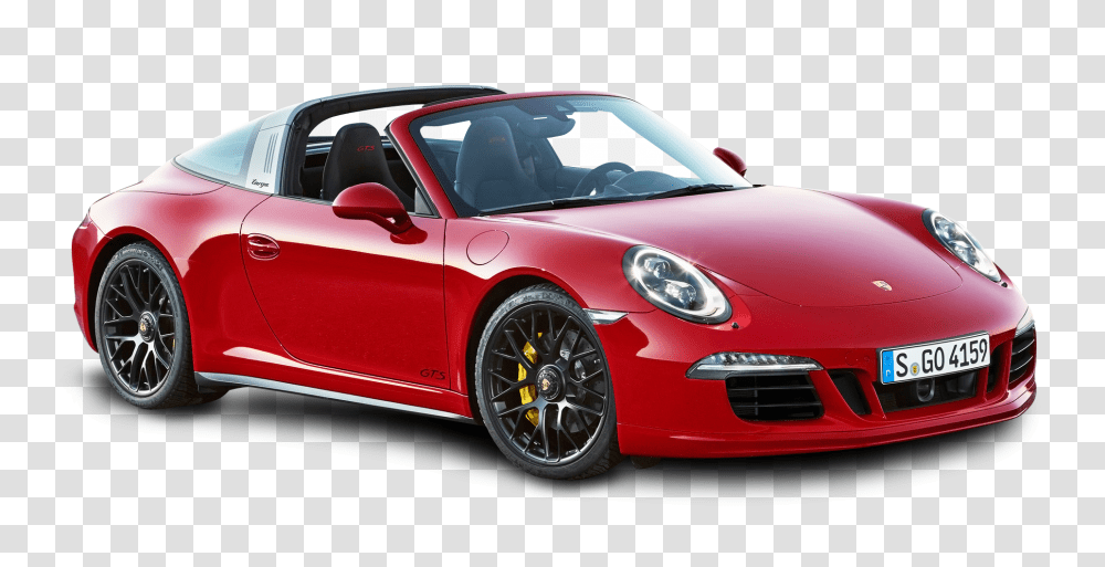 Red Porsche 911 Targa 4 GTS Car Image, Vehicle, Transportation, Automobile, Convertible Transparent Png
