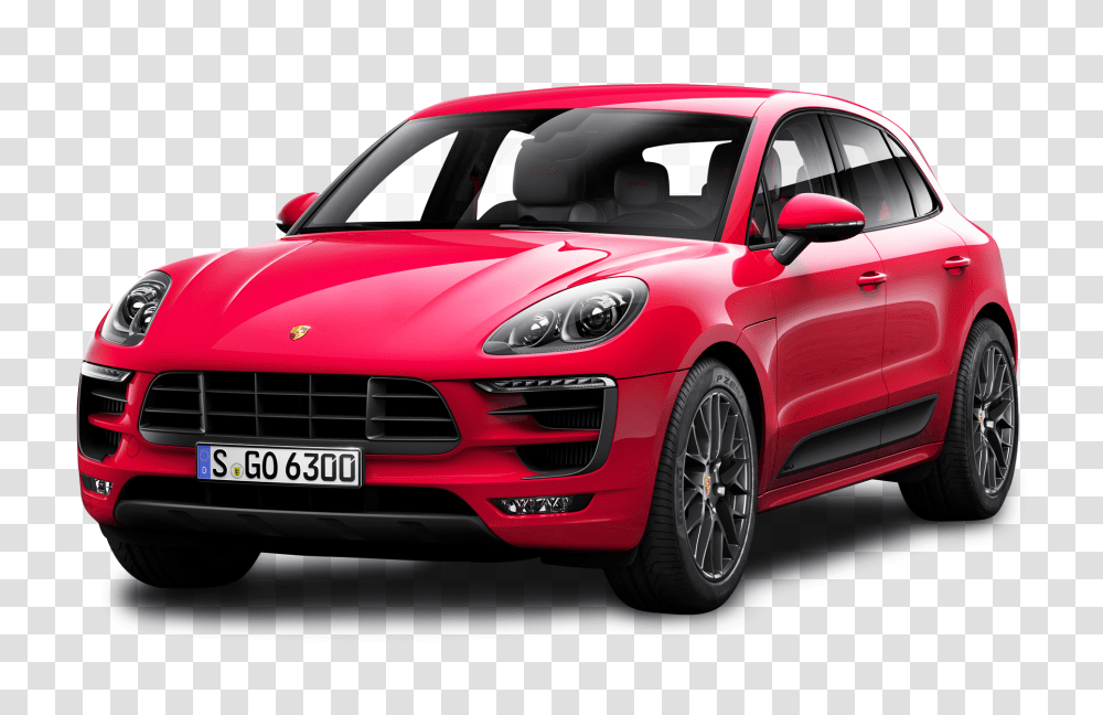 Red Porsche Macan GTS Car Image, Vehicle, Transportation, Automobile, Sports Car Transparent Png