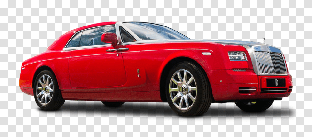 Red Rolls Royce Phantom Coupe Car Image, Tire, Wheel, Machine, Vehicle Transparent Png