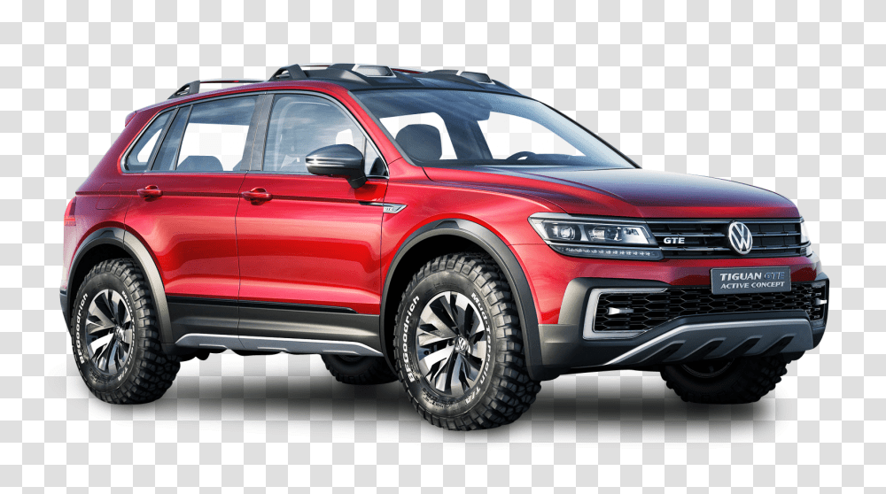 Red Volkswagen Tiguan GTE Active Car Image, Vehicle, Transportation, Automobile, Suv Transparent Png