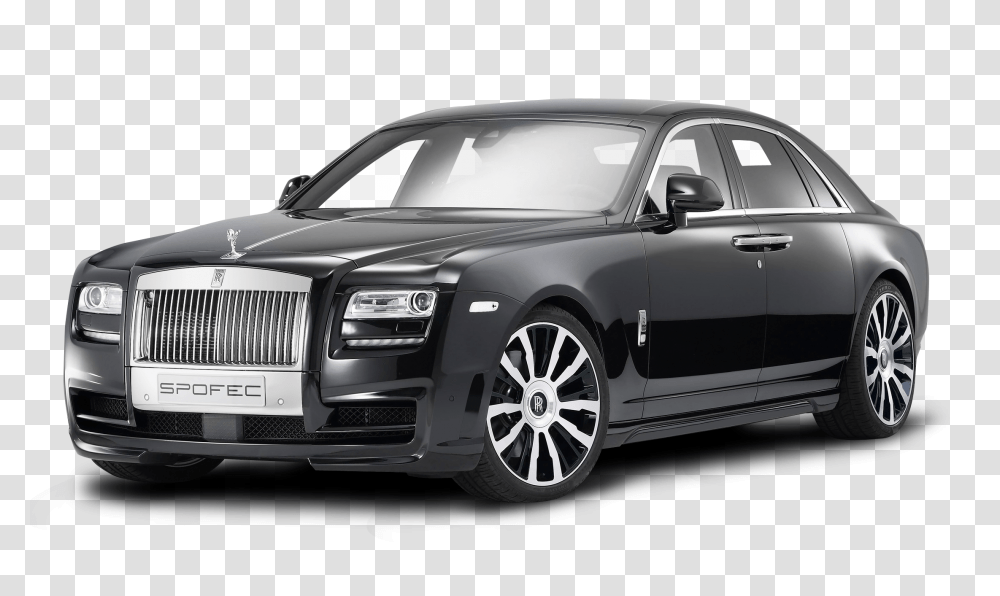 Rolls Royce Ghost Black Car Image, Vehicle, Transportation, Sedan, Bumper Transparent Png