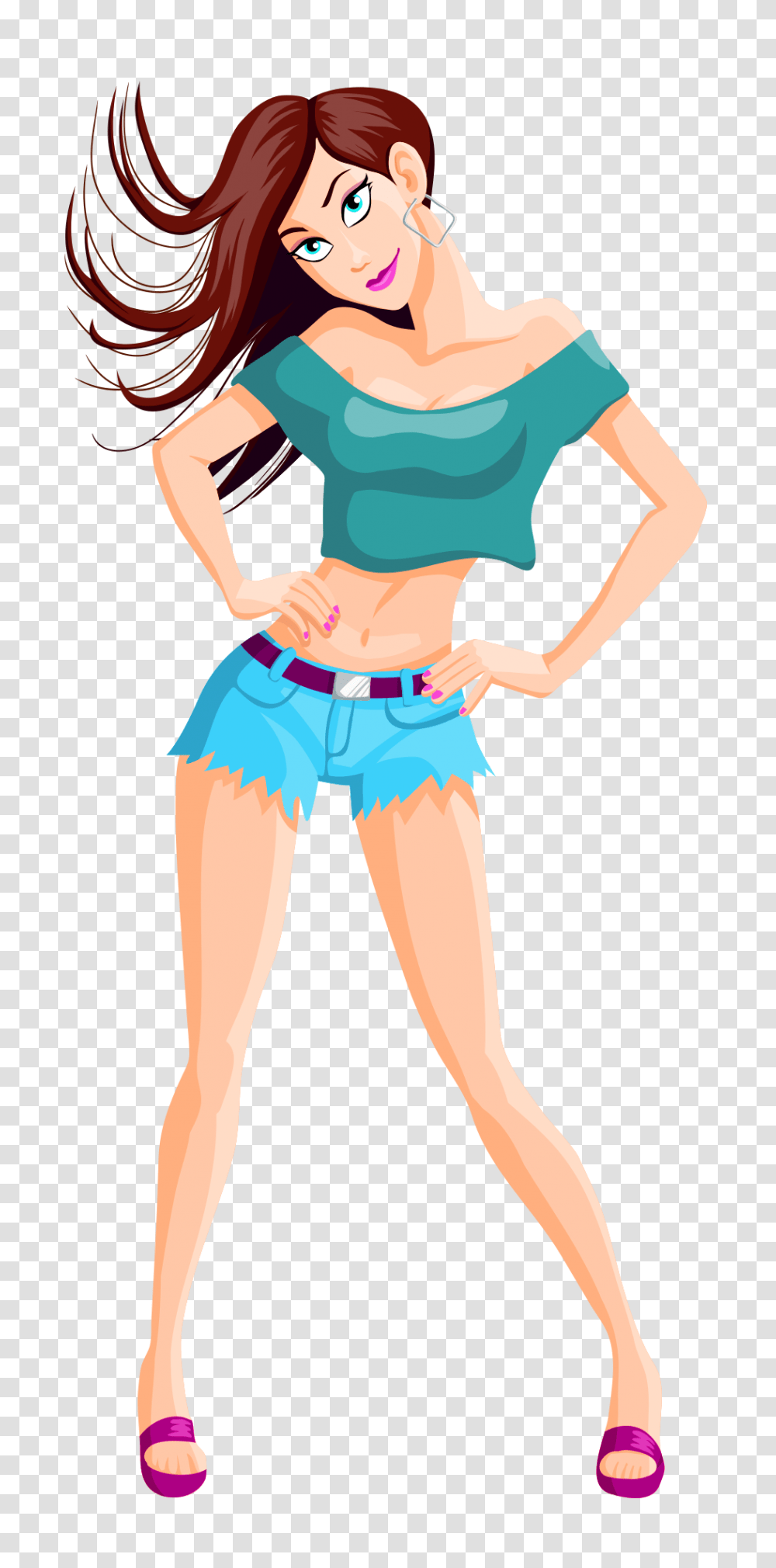 Sexy Girl Vector Image, Person, Pants, Female Transparent Png