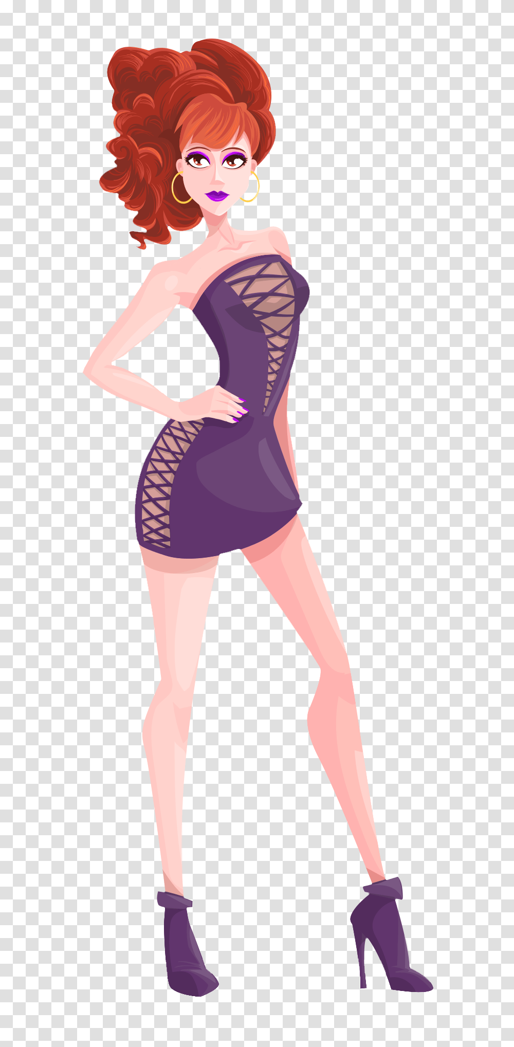 Sexy Girl Vector Image, Dress, Female, Person Transparent Png
