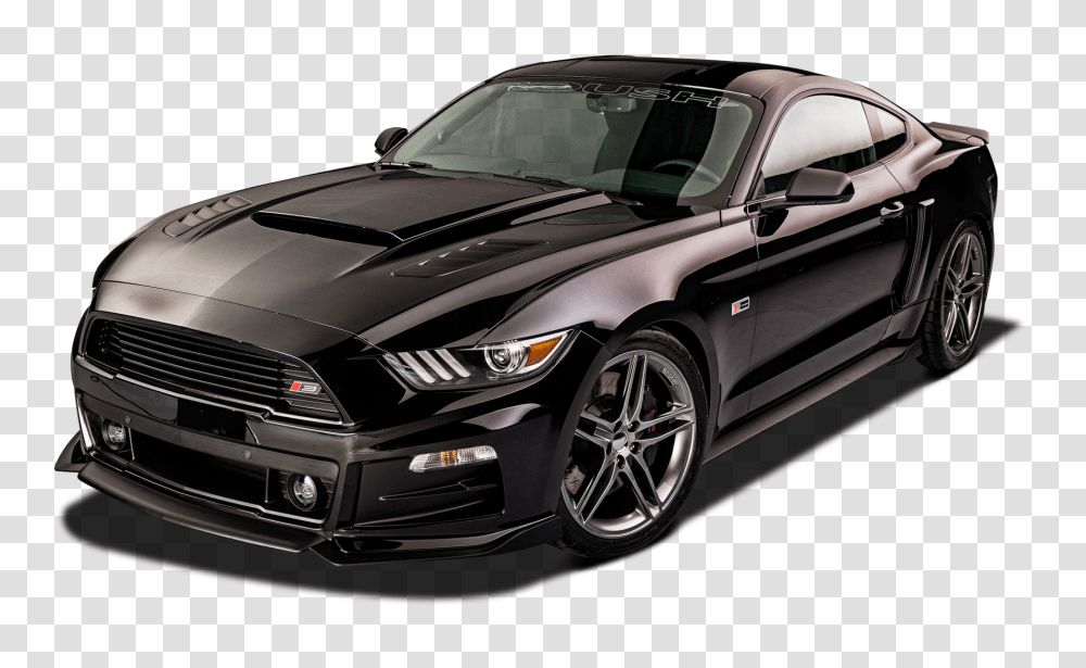 Stylish Black Ford Roush RS Mustang Car Image, Sports Car, Vehicle, Transportation, Automobile Transparent Png