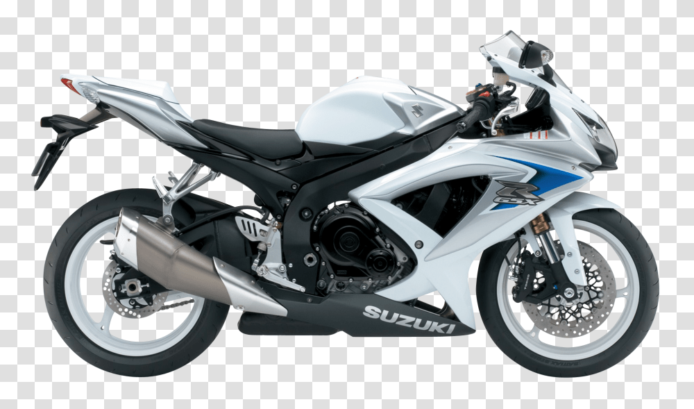 Suzuki GSX R600 White Motorcycle Bike Image, Transport, Vehicle, Transportation, Wheel Transparent Png