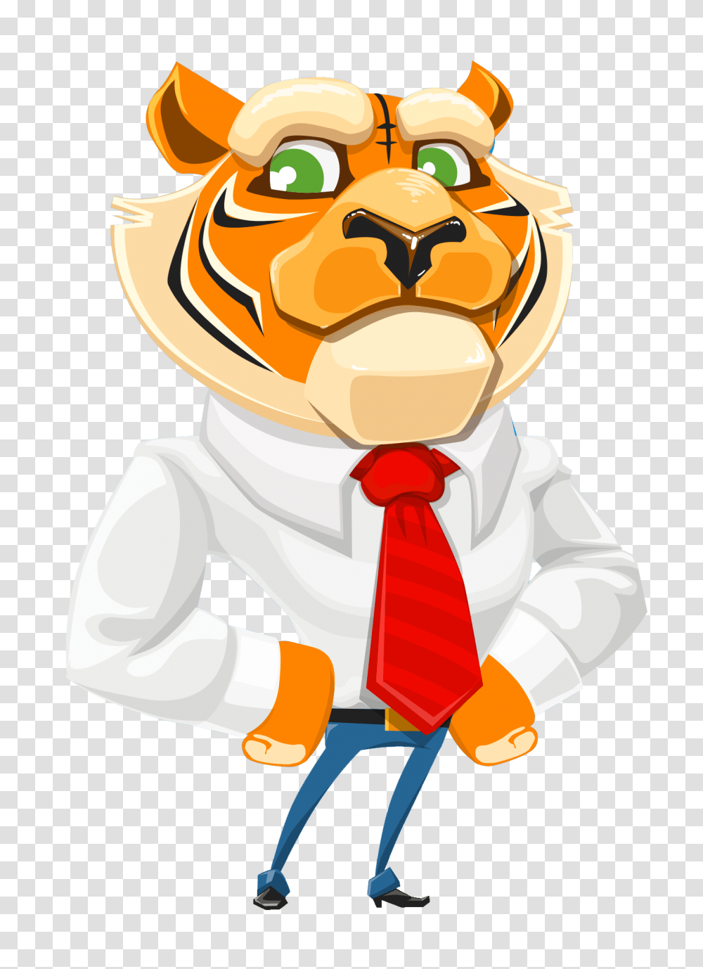 Tiger Vector Image, Mammal, Animal, Tie, Accessories Transparent Png