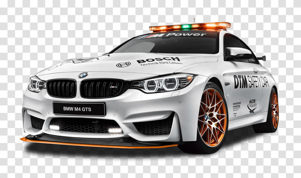 White BMW M4 GTS Safety Car Image, Vehicle, Transportation, Automobile, Police Car Transparent Png