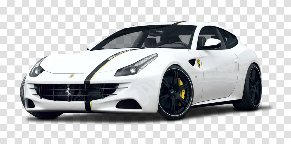 White Ferrari FF Car Image, Vehicle, Transportation, Tire, Wheel Transparent Png