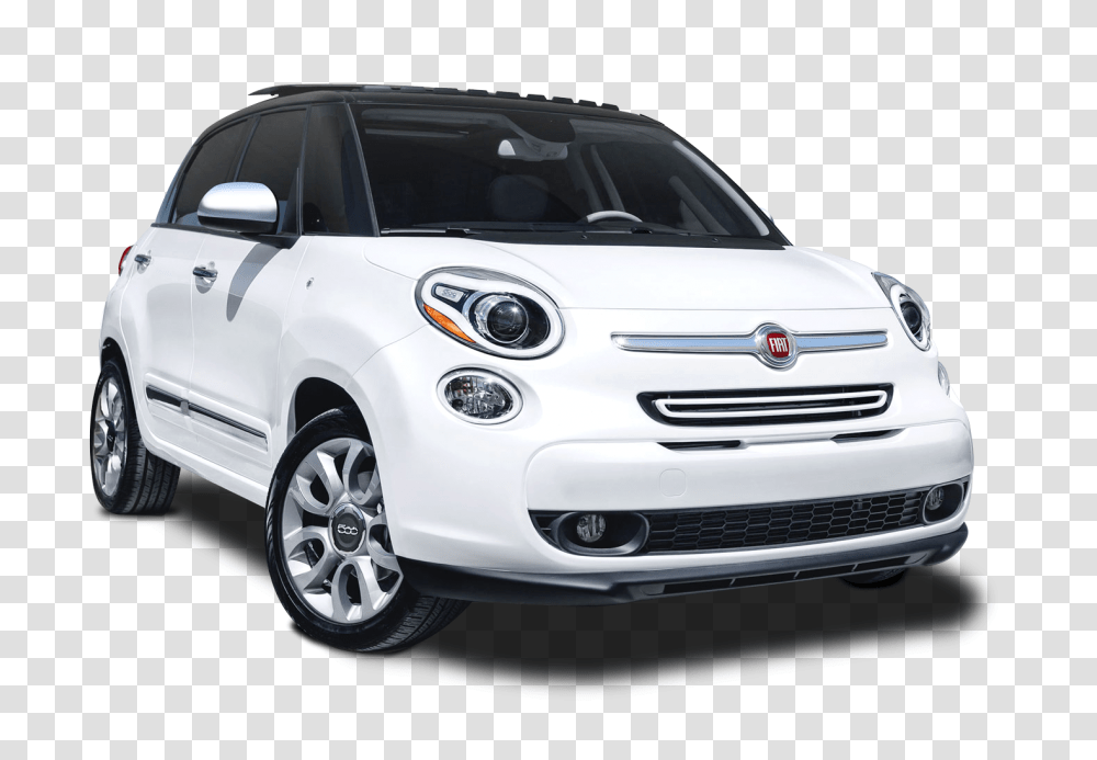 White Fiat 500L Car Image, Vehicle, Transportation, Automobile, Alloy Wheel Transparent Png