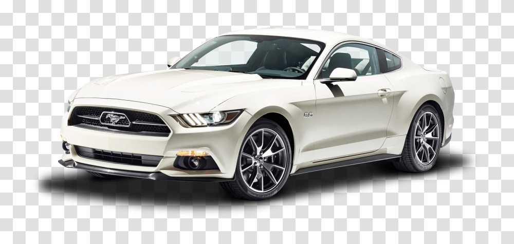 White Ford Mustang GT Fastback Car Image, Vehicle, Transportation, Automobile, Sports Car Transparent Png