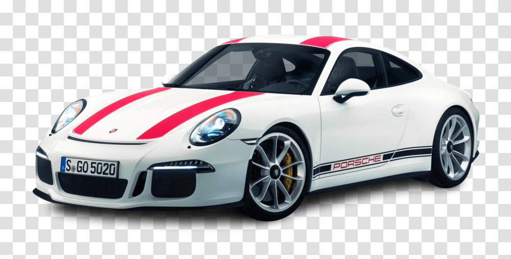 White Porsche 911 R Car Image, Vehicle, Transportation, Wheel, Machine Transparent Png