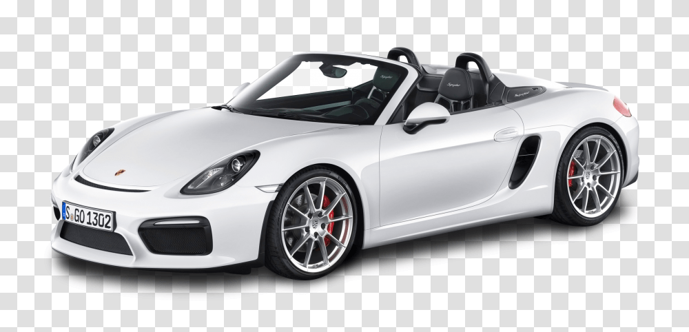 White Porsche Boxster Spyder Car Image, Vehicle, Transportation, Automobile, Convertible Transparent Png