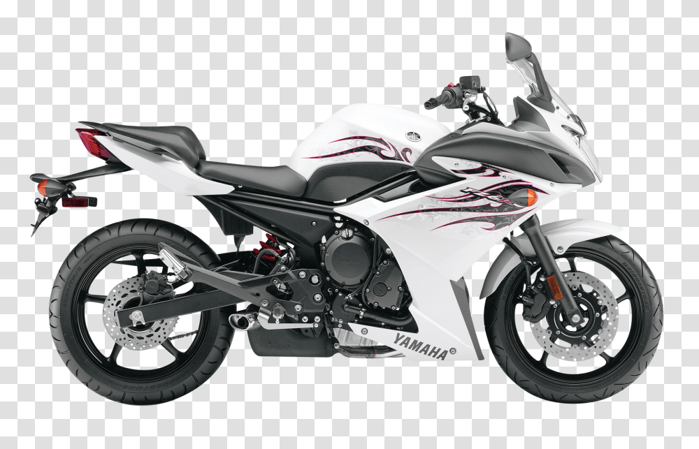 White Yamaha FZ6R Sport Motorcycle Bike Image, Transport, Vehicle, Transportation, Machine Transparent Png