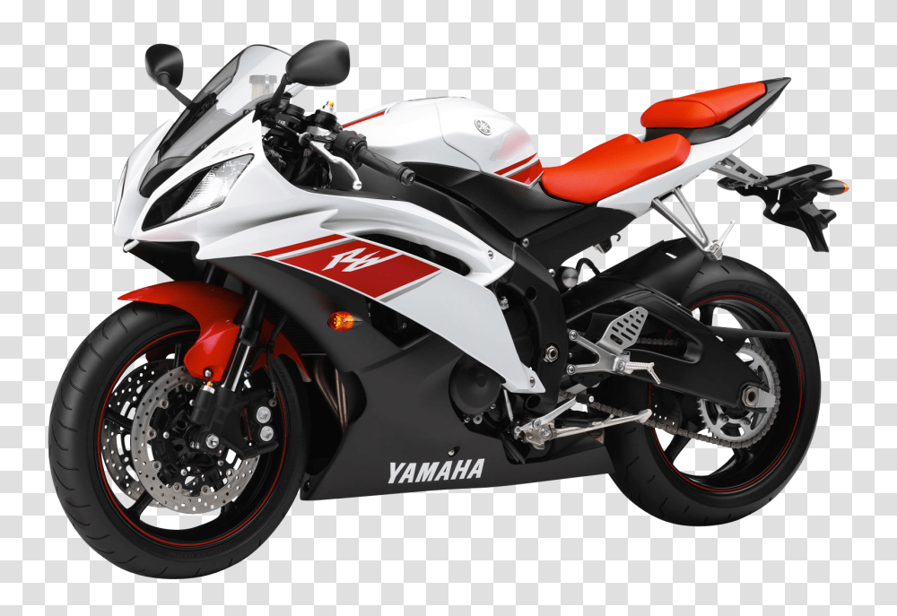 White Yamaha YZF R6 Sport Motorcycle Bike Image, Transport, Vehicle, Transportation, Wheel Transparent Png