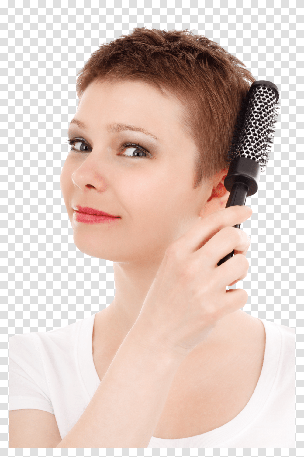 Woman Combing Her Hair Image, Person, Human, Head, Skin Transparent Png
