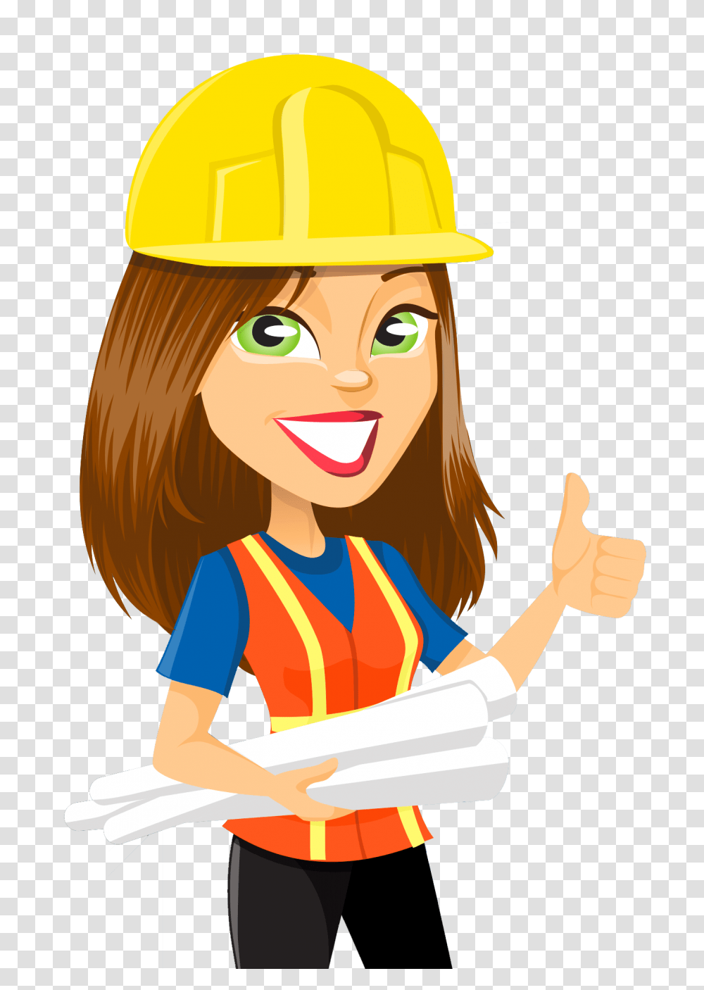 Woman Engineer Vector Image, Person, Human, Hardhat, Helmet Transparent Png
