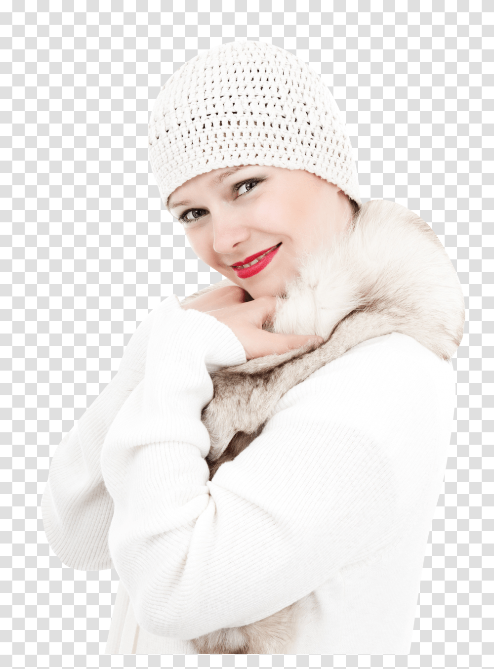 Woman In Warm Winter Clothes Image, Person, Apparel, Hat Transparent Png
