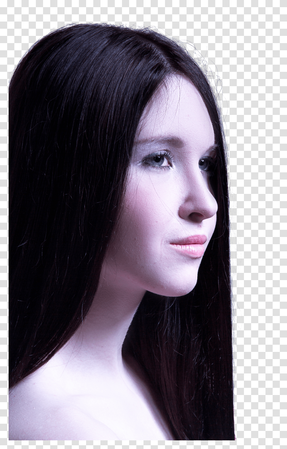 Woman With Long Healthy Straight Hair Image, Person, Face, Black Hair, Mouth Transparent Png