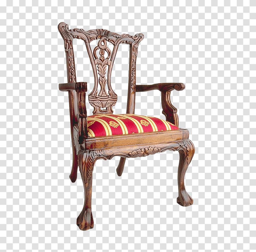 Wooden Chair Image, Furniture, Armchair, Throne, Cushion Transparent Png