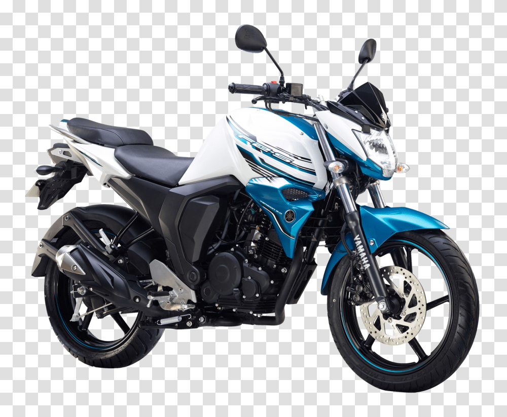 Yamaha FZ S FI White Motorcycle Bike Image, Transport, Vehicle, Transportation, Wheel Transparent Png