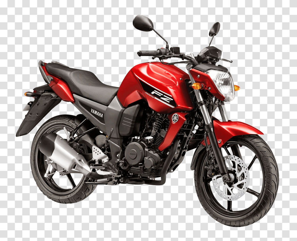 Yamaha FZ16 Red Motorcycle Bike Image, Transport, Vehicle, Transportation, Machine Transparent Png
