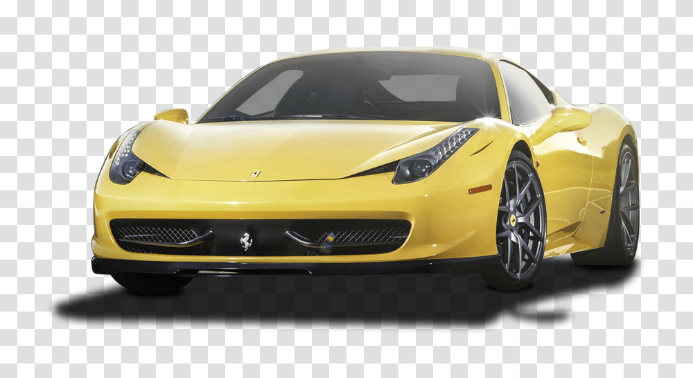 Yellow Ferrari 458 Italia Car Image, Vehicle, Transportation, Sports Car, Tire Transparent Png