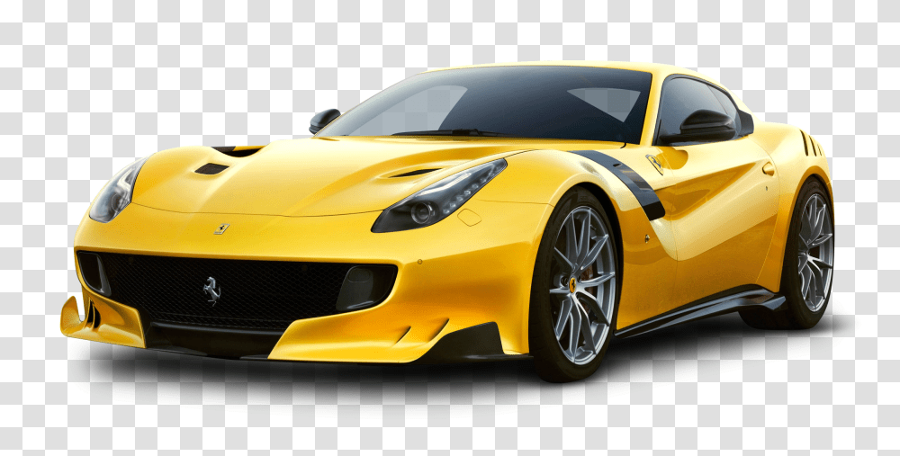 Yellow Ferrari F12tdf Car Image, Vehicle, Transportation, Automobile, Spoke Transparent Png