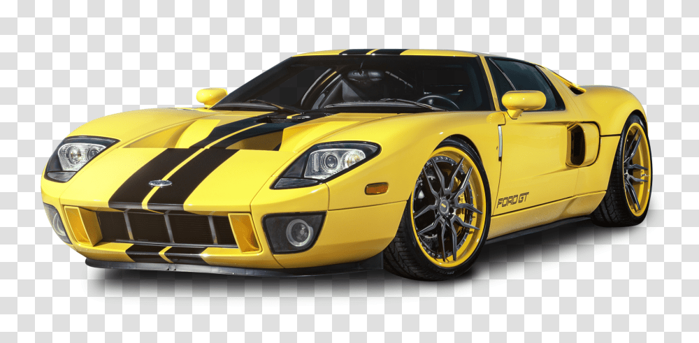 Yellow Ford GT Car Image, Wheel, Machine, Tire, Spoke Transparent Png