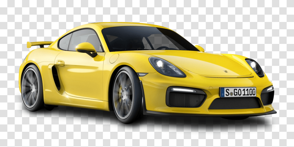 Yellow Porsche Cayman GT4 Car Image, Vehicle, Transportation, Automobile, Wheel Transparent Png