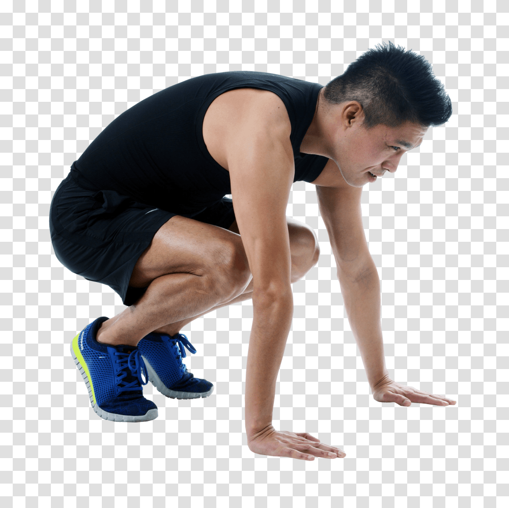 Young Athletic Man Starting Jogging Image, Person, Fitness, Working Out, Sport Transparent Png