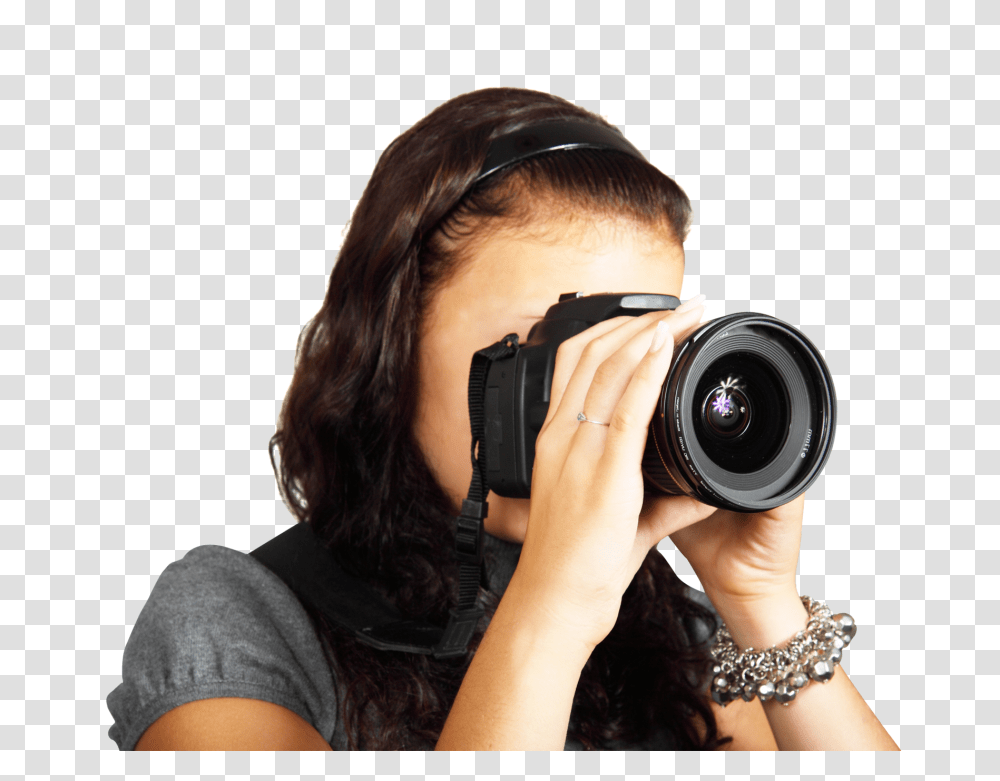 Young Female Photographer Taking Photos Image, Person, Human, Camera, Electronics Transparent Png
